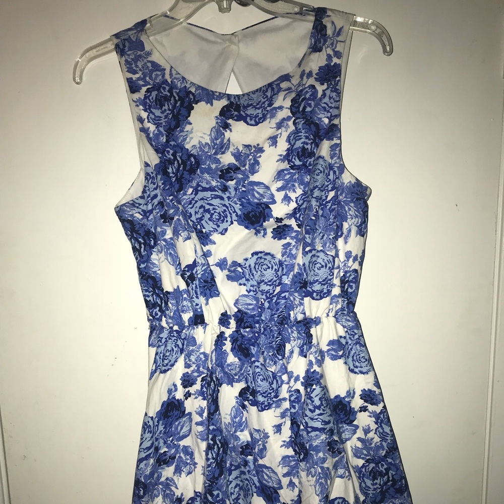 Blue floral dress